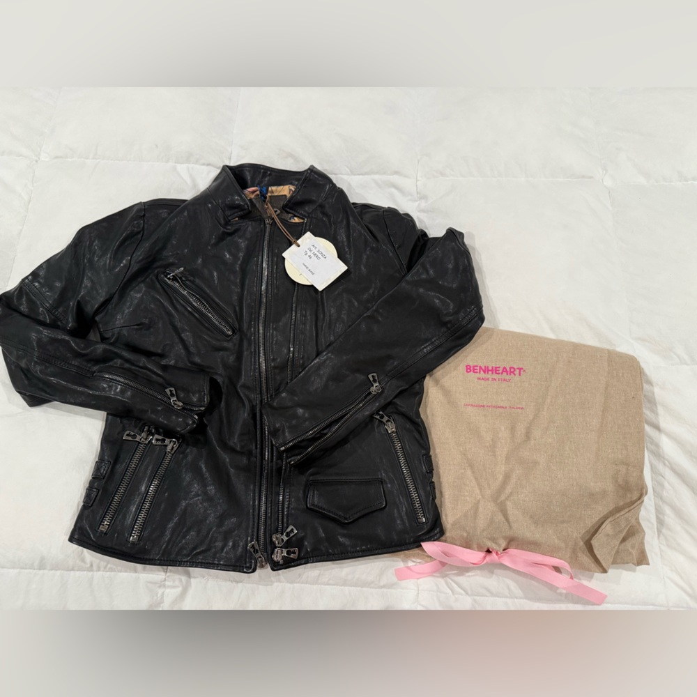 Ben heart 100% Italian Leather Jacket